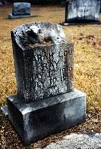 Holcomb cemetery lamb stone